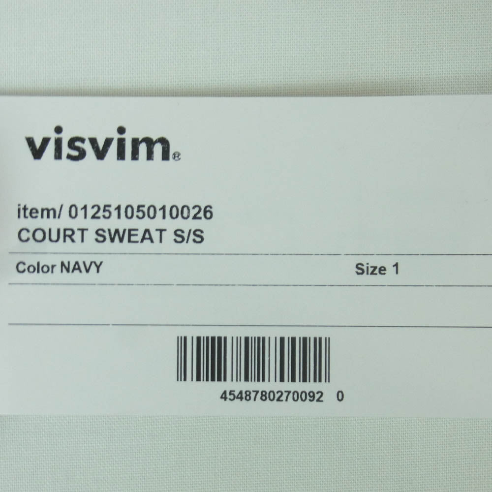 VISVIM ビズビム 25SS 0125105010026 COURT SWEAT S/S コート 半袖 スウェット グレー系 ネイビー系 1【中古】