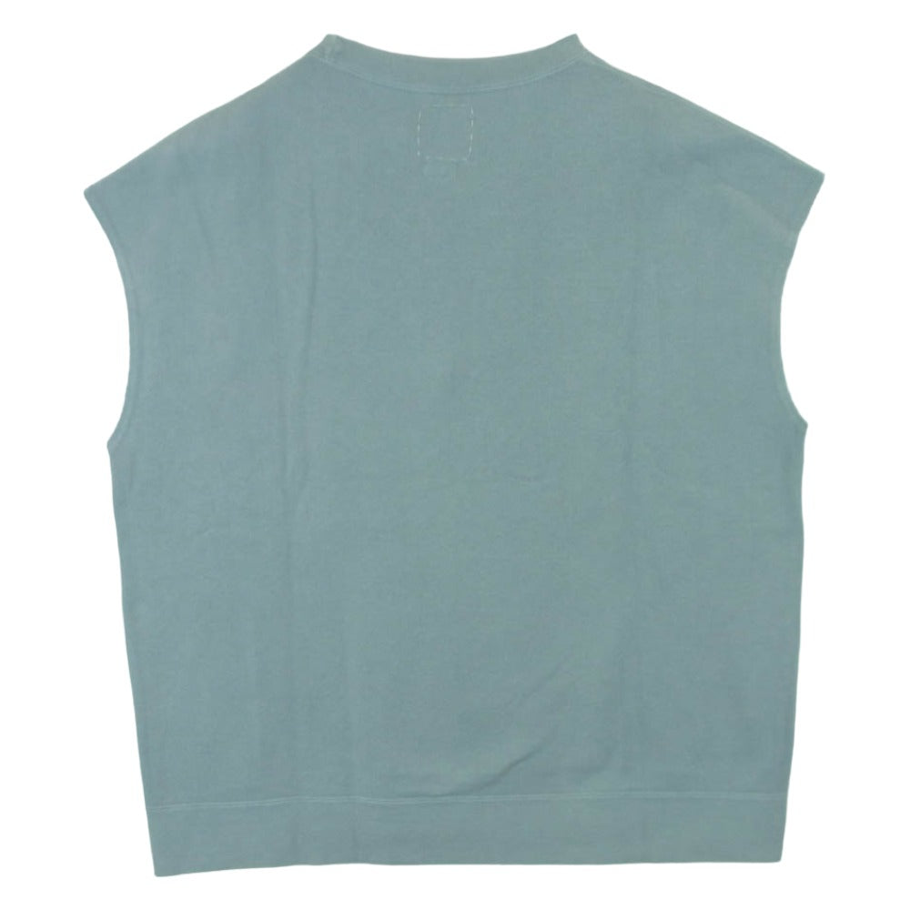 VISVIM ビズビム 25SS 0125105010020 MONDO SWEAT S/L DMGD ダメージ加工 スリーブレス ノースリーブ スウェット ライトブルー系 LT.GREEN 1【美品】【中古】