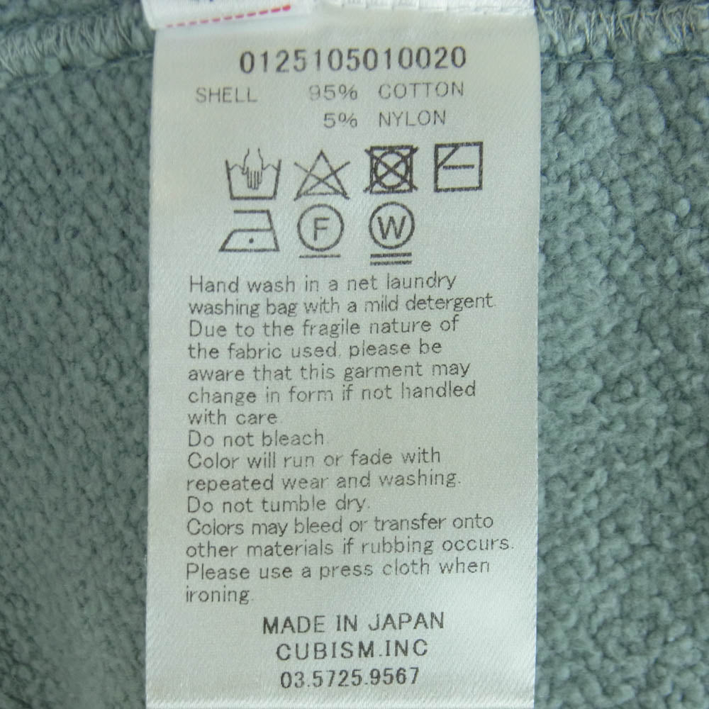 VISVIM ビズビム 25SS 0125105010020 MONDO SWEAT S/L DMGD ダメージ加工 スリーブレス ノースリーブ スウェット ライトブルー系 LT.GREEN 1【美品】【中古】