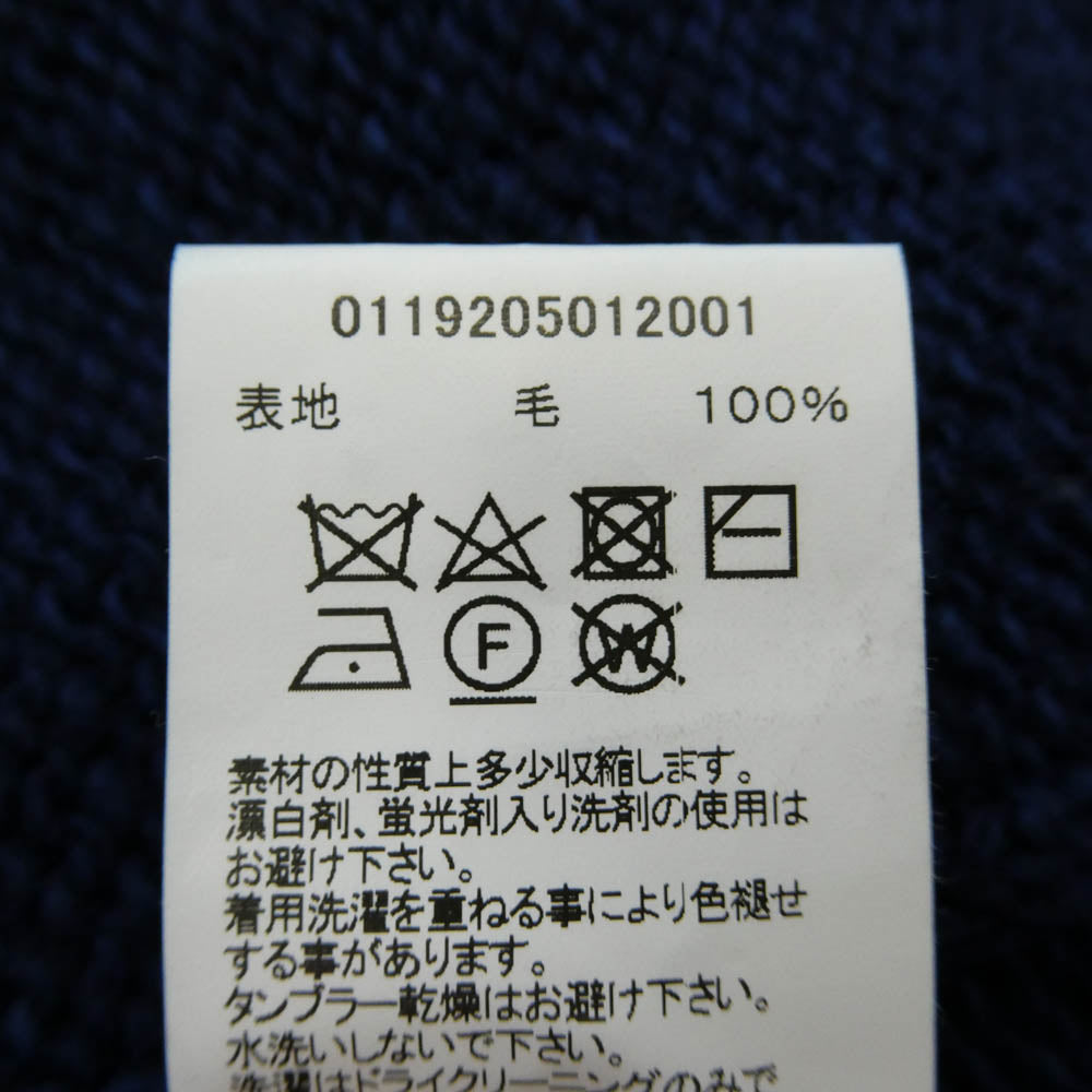 VISVIM ビズビム 19AW 0119205012001 COWICHAN HAND-KNIT (N.D.) カウチン ハンドニット 長袖 ウール カーディガン ブルー系 1【中古】