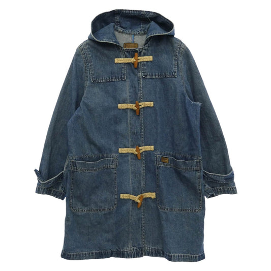 RALPH LAUREN ラルフローレン 80s Vintage ヴィンテージ 香港製 デニム ダッフル コート インディゴブルー系 M【中古】