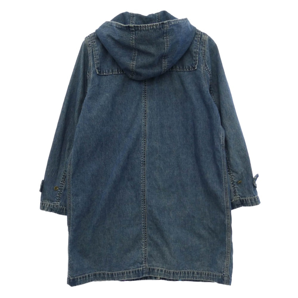 RALPH LAUREN ラルフローレン 80s Vintage ヴィンテージ 香港製 デニム ダッフル コート インディゴブルー系 M【中古】