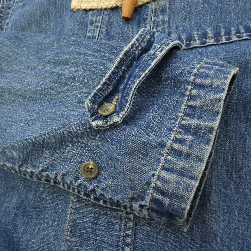 RALPH LAUREN ラルフローレン 80s Vintage ヴィンテージ 香港製 デニム ダッフル コート インディゴブルー系 M【中古】