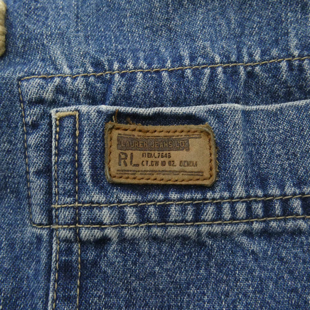 RALPH LAUREN ラルフローレン 80s Vintage ヴィンテージ 香港製 デニム ダッフル コート インディゴブルー系 M【中古】