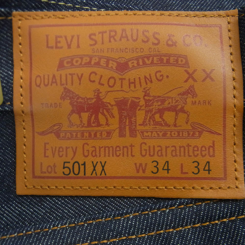 Levi's リーバイス 37501-0018 LVC 501XX 1937年モデル セルビッジ デニム パンツ ジーンズ リジッド インディゴブルー系 W34 L34【新古品】【未使用】【中古】