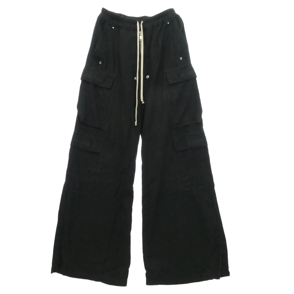 Rick Owens リックオウエンス 25AW DU02E7398-CFL DRKSHDW ダークシャドウ CFL素材 DOUBLE CARGO JUMBO BELAS ダブルカーゴ ジャンボベラ パンツ ブラック系 S【中古】