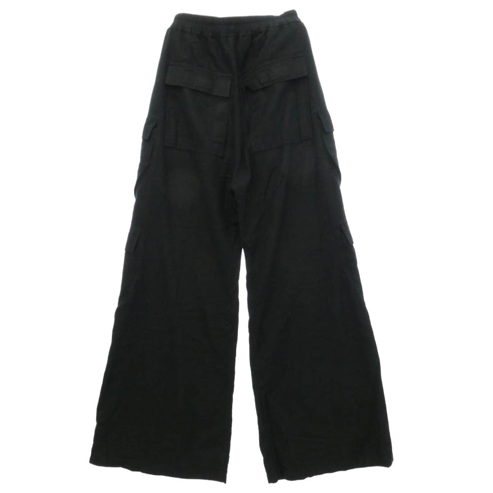 Rick Owens リックオウエンス 25AW DU02E7398-CFL DRKSHDW ダークシャドウ CFL素材 DOUBLE CARGO JUMBO BELAS ダブルカーゴ ジャンボベラ パンツ ブラック系 S【中古】