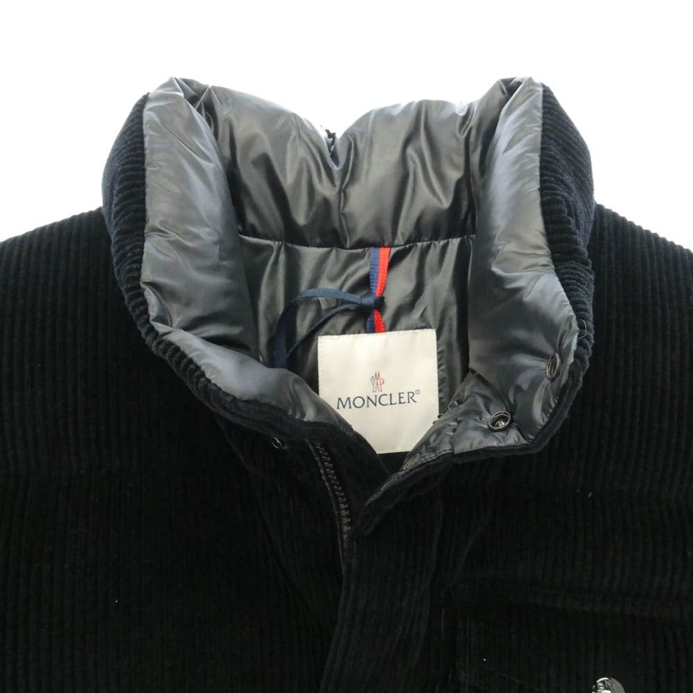 MONCLER モンクレール 25AW K20911A00197 SERRANT Corduroy Short Down Jacket セラン コーデュロイ ダウン ジャケット ブラック系 3【中古】