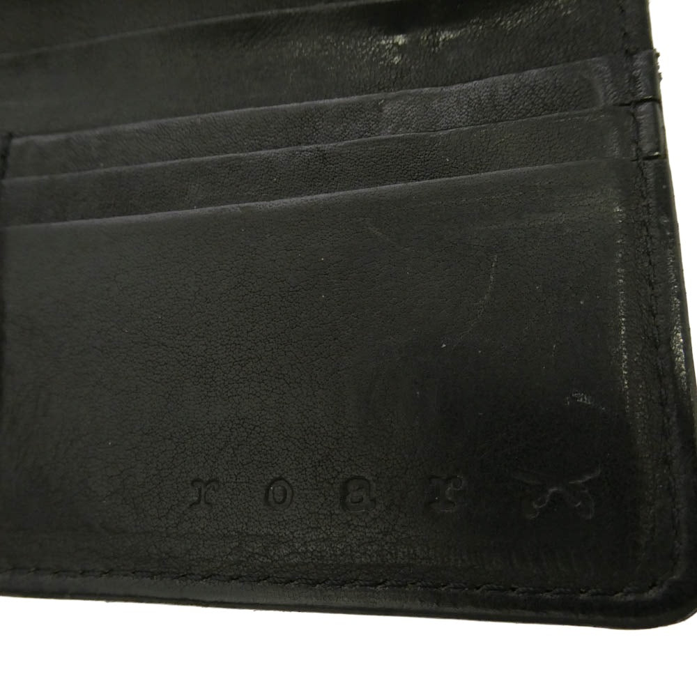 ROAR ロアー 二丁拳銃 コンチョ付き レザー ロングウォレット 長財布 ブラック系【中古】
