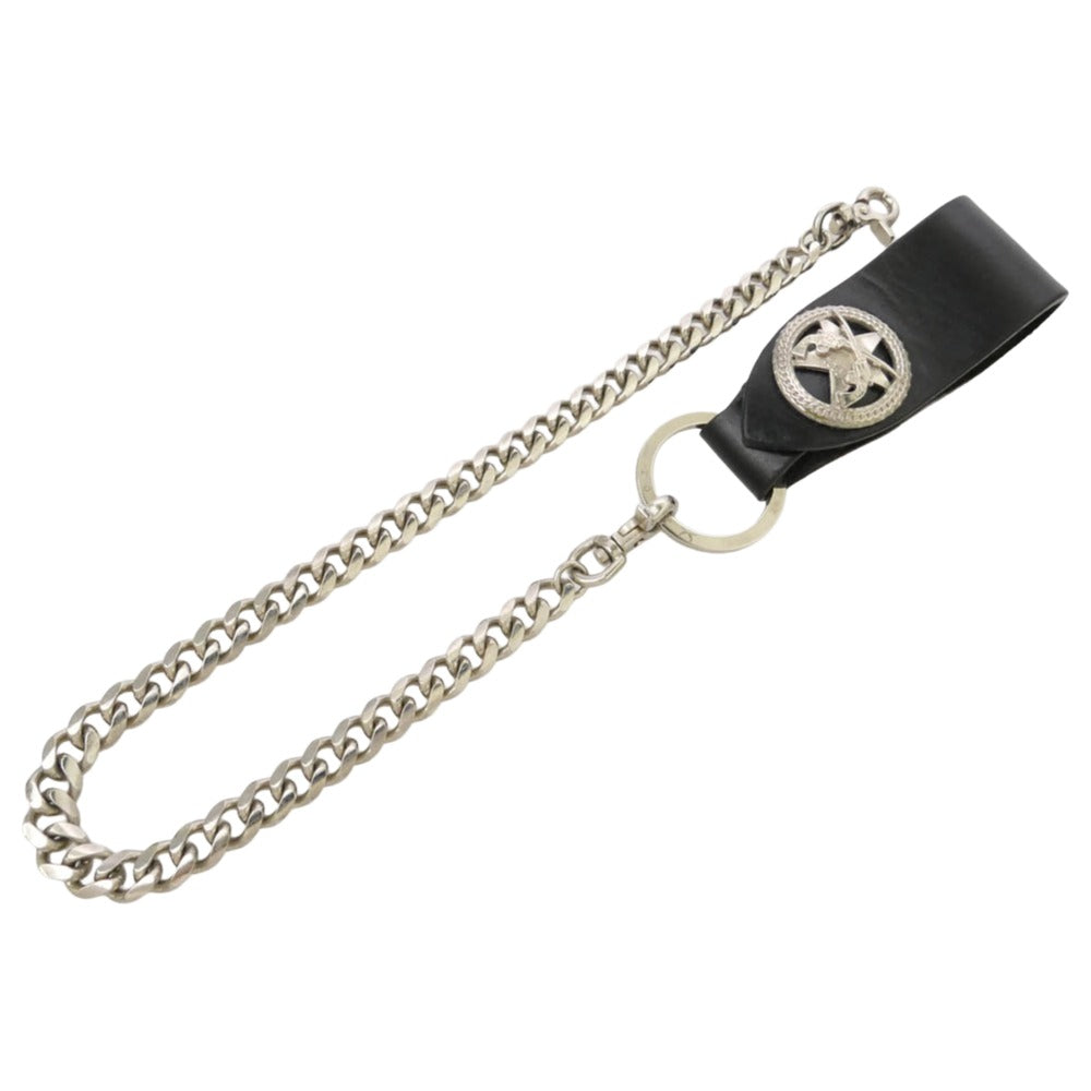 ROAR ロアー 二丁拳銃 スター レザー ベルトループ ウォレットチェーン ブラック系 シルバー系【中古】