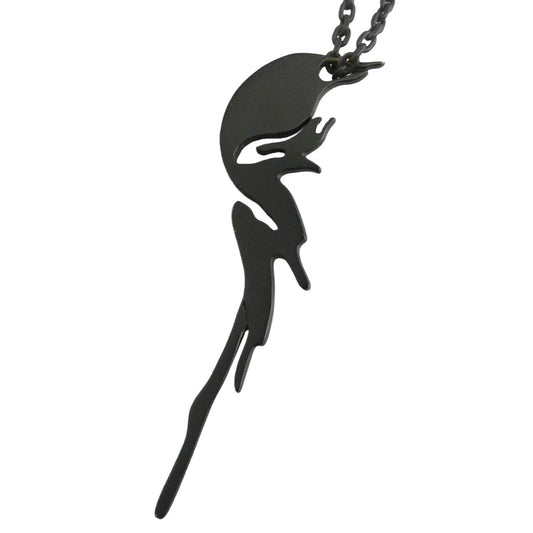 キリュウキリュウ 08AW butterfly Necklace バタフライ ネックレス ブラック系【中古】
