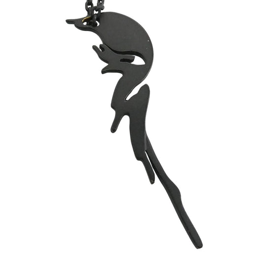 キリュウキリュウ 08AW butterfly Necklace バタフライ ネックレス ブラック系【中古】