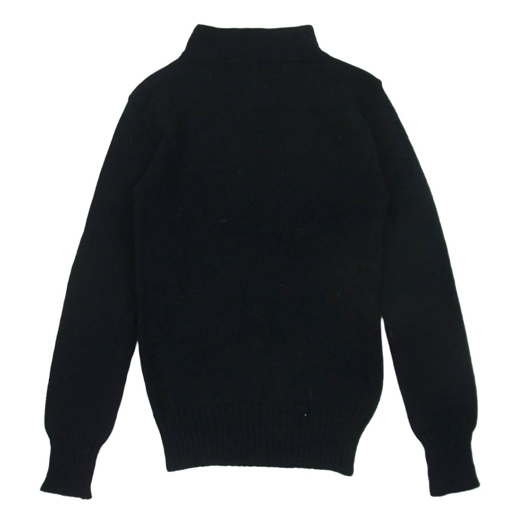 ANATOMICA アナトミカ spm1c1-09-d-1068 USA製 MOC NECK SWEATER ウール モックネック セーター ミリタリー ニット ダークネイビー系 XS 32-34【中古】