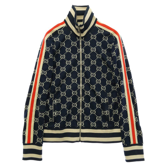 GUCCI グッチ 496919-X9V05 GG Jacquard Cotton Jacket GG ジャガード サイドライン トラック ジャケット ネイビー系 M【中古】