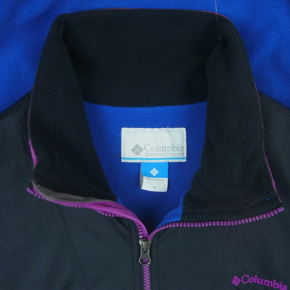 Columbia コロンビア 218 PM1428 ELMONT RIVER FULL ZIP JACKET フリース ベルモントリバー フルジップ ジャケット ブルー系 ブラック系 M【中古】