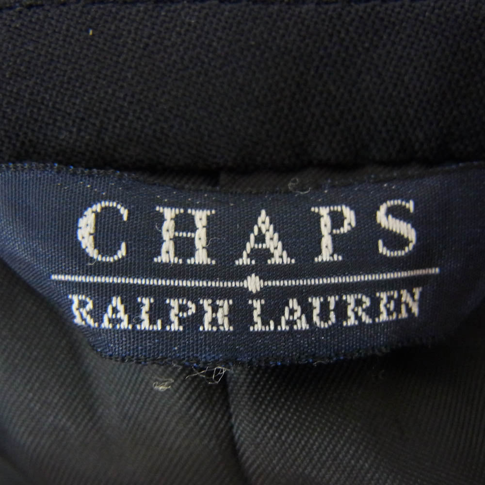 RALPH LAUREN ラルフローレン CHAPS チャップス 3ボタン 半裏 ブレザー テーラード ジャケット ネイビー系 92 80 170【中古】