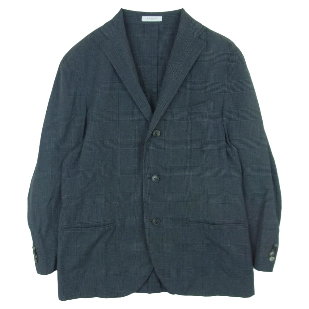 ボリオリ イタリア製 K JACKET チェック柄 2B テーラード ジャケット グレー系 50【中古】