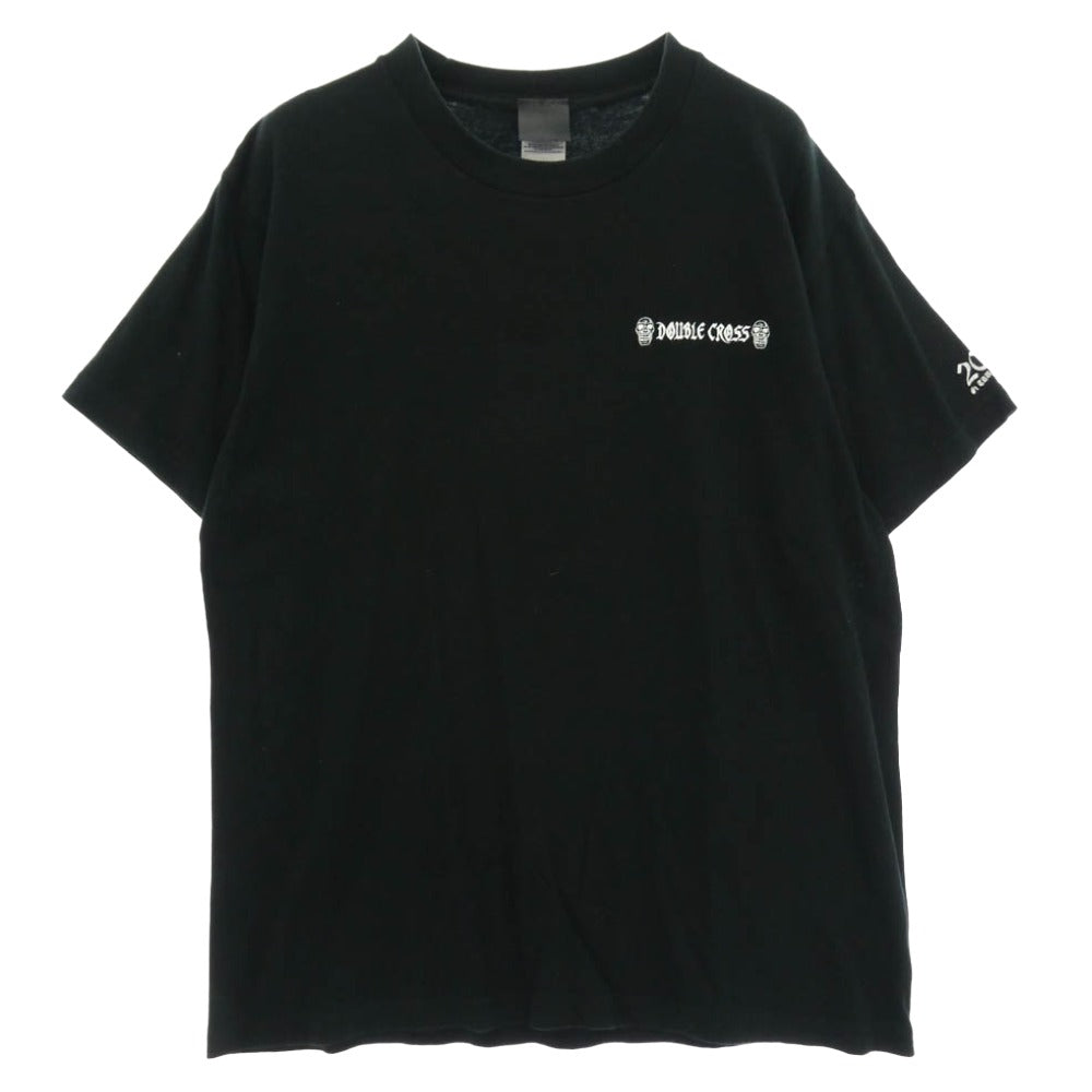 TRAVIS WALKER トラヴィスワーカー ダブルクロスプリント 半袖 Tシャツ カットソー ブラック系 M【中古】