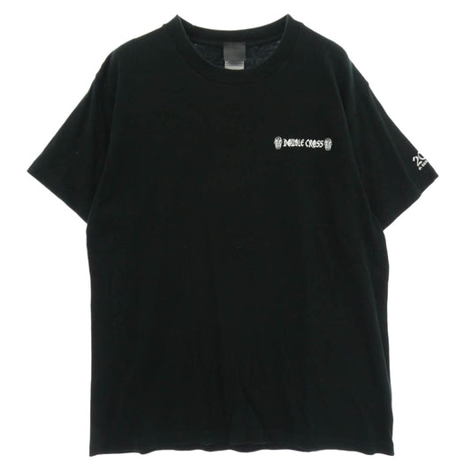 TRAVIS WALKER トラヴィスワーカー ダブルクロスプリント 半袖 Tシャツ カットソー ブラック系 M【中古】