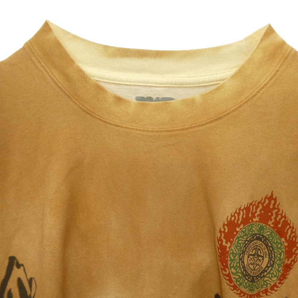 トラヴィススコット CIRCUS MAXIMUS 2025 ツアー 半袖 Tシャツ ライトブラウン系 XL【中古】