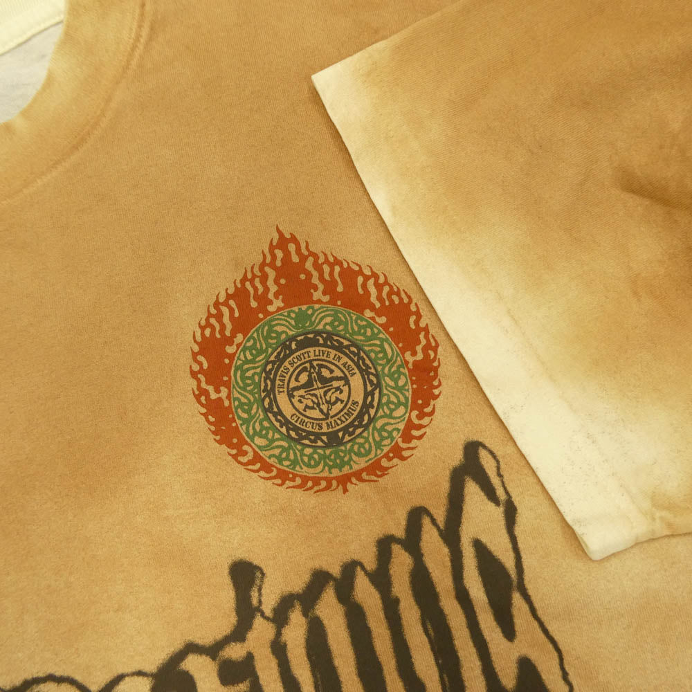 トラヴィススコット CIRCUS MAXIMUS 2025 ツアー 半袖 Tシャツ ライトブラウン系 XL【中古】
