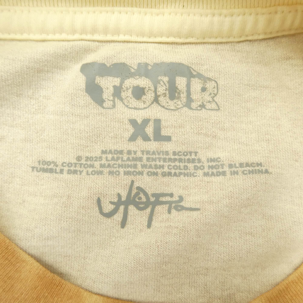 トラヴィススコット CIRCUS MAXIMUS 2025 ツアー 半袖 Tシャツ ライトブラウン系 XL【中古】