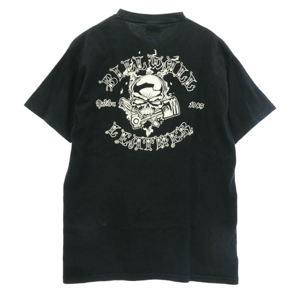 BILL WALL LEATHER ビルウォールレザー SKULL GRAPHIC S/S TEE スカル グラフィック 半袖 Tシャツ カットソー ブラック系 M【中古】