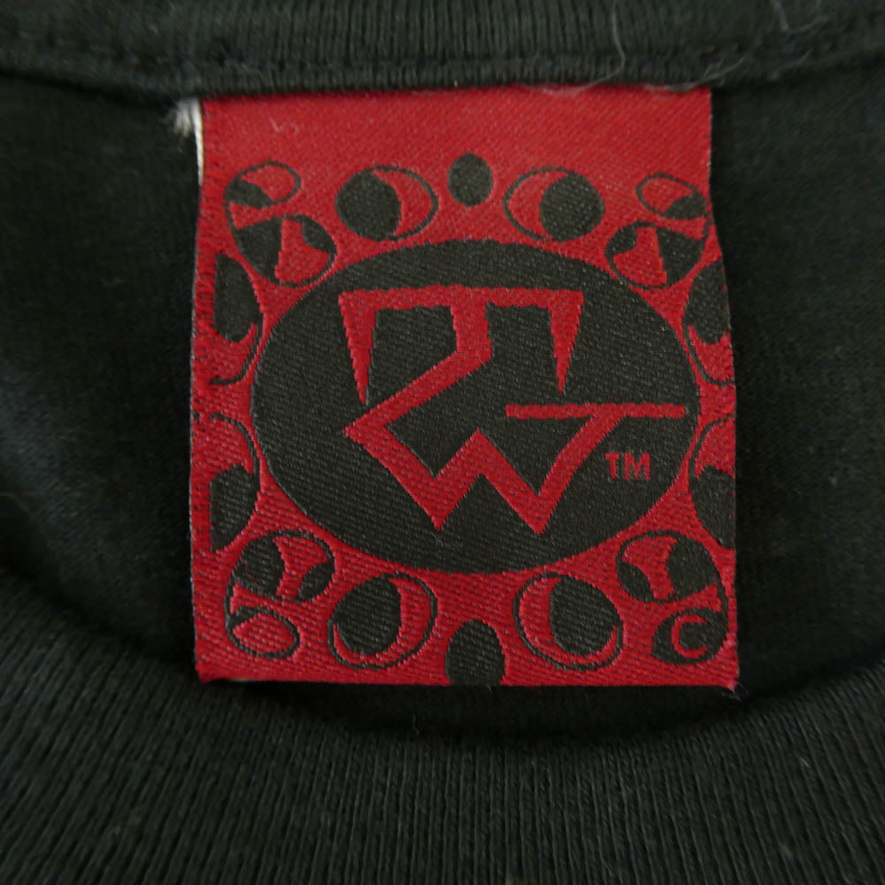 TRAVIS WALKER トラヴィスワーカー ダブルクロス ラメプリント 半袖 Tシャツ カットソー ブラック系 M【中古】