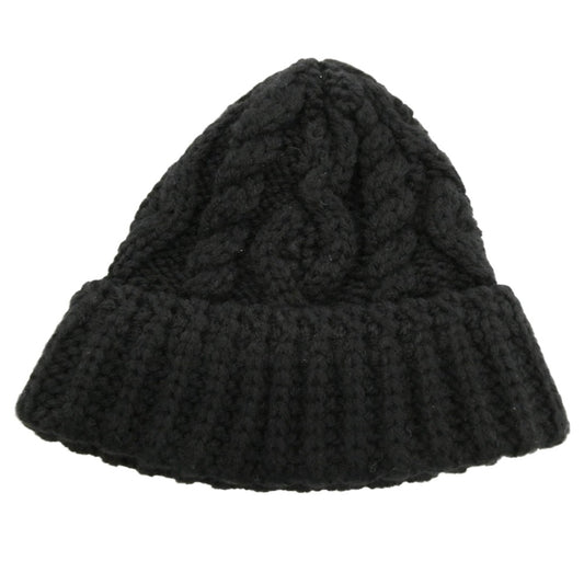 NEIGHBORHOOD ネイバーフッド 23AW 232FUNH-HT02 CABLE KNIT BEANIE ケーブル ニット ビーニー ニット帽 ブラック系 F【中古】