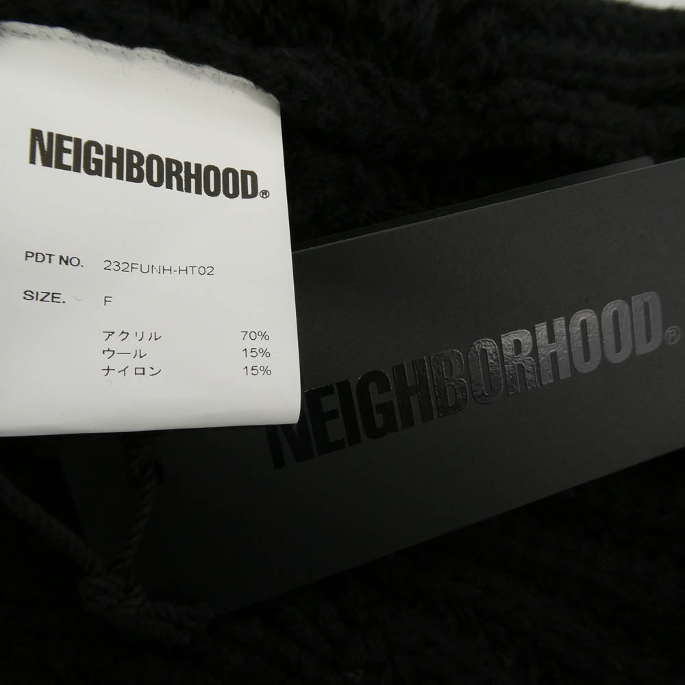 NEIGHBORHOOD ネイバーフッド 23AW 232FUNH-HT02 CABLE KNIT BEANIE ケーブル ニット ビーニー ニット帽 ブラック系 F【中古】