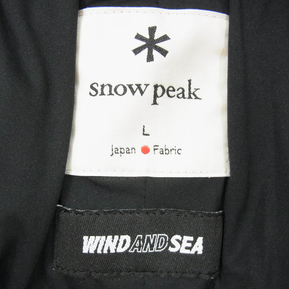 WIND AND SEA ウィンダンシー snowpeak スノーピーク WAS-PA-20AU001 × Snow Peak スノーピーク Flexible Insulated Pants 中綿 パンツ ブラック系 L【新古品】【未使用】【中古】