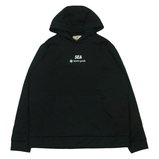 WIND AND SEA ウィンダンシー snowpeak スノーピーク 20AW WAS-SW-20AU002 FLEXIBLE INSULATED PULL HOODIE 中綿 フーディー パーカー ブラック系 L【中古】