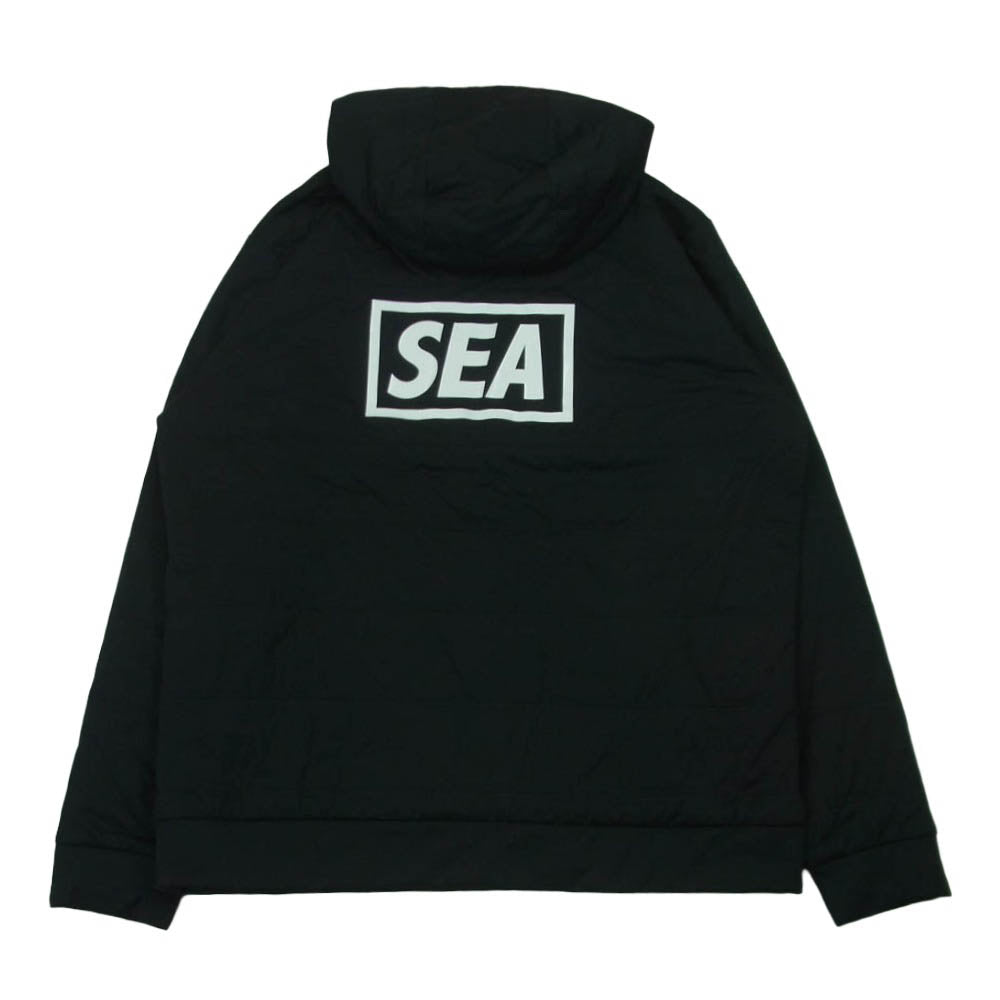 WIND AND SEA ウィンダンシー snowpeak スノーピーク 20AW WAS-SW-20AU002 FLEXIBLE INSULATED PULL HOODIE 中綿 フーディー パーカー ブラック系 L【中古】