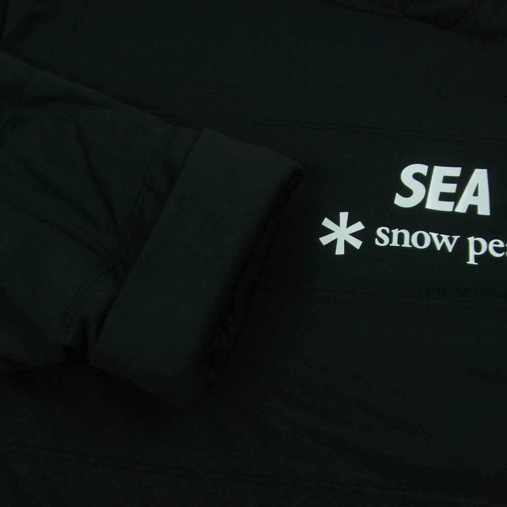 WIND AND SEA ウィンダンシー snowpeak スノーピーク 20AW WAS-SW-20AU002 FLEXIBLE INSULATED PULL HOODIE 中綿 フーディー パーカー ブラック系 L【中古】
