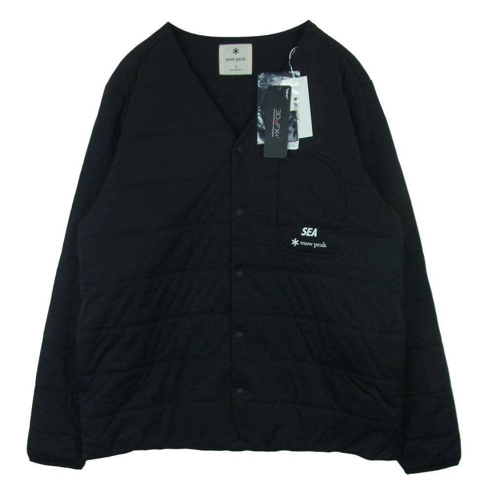 WIND AND SEA ウィンダンシー snowpeak スノーピーク 25AW WAS-JK-25AU701 WDS Flexible Insulated Cardigan 中綿 カーディガン ジャケット ブラック系 XL【新古品】【未使用】【中古】