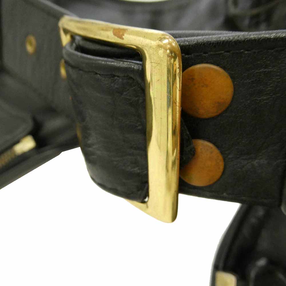 VANSON バンソン バイクウェア レザー チャップス パンツ ブラック系 23【中古】