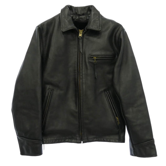 schott ショット ボアライナー付属 レザー シングル ライダース ジャケット ブラック系 38【中古】