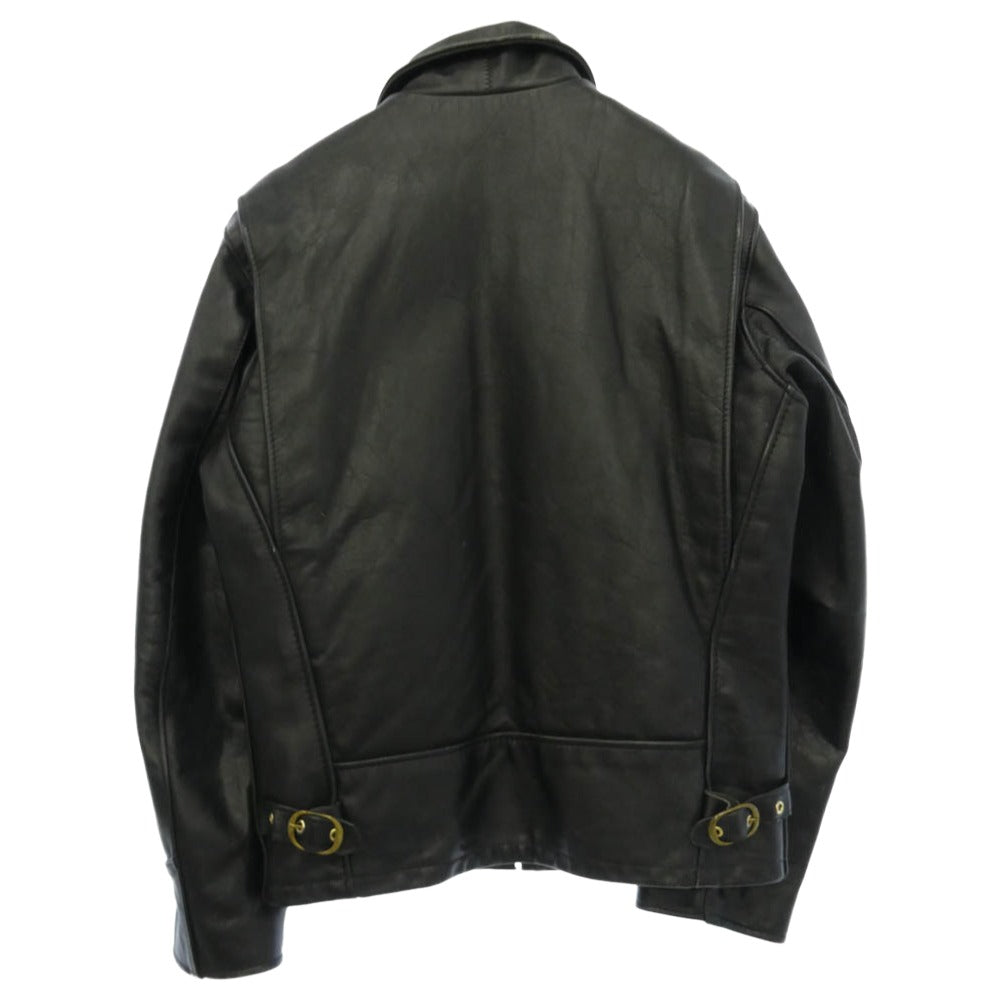 schott ショット ボアライナー付属 レザー シングル ライダース ジャケット ブラック系 38【中古】