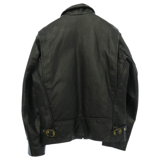 schott ショット ボアライナー付属 レザー シングル ライダース ジャケット ブラック系 38【中古】