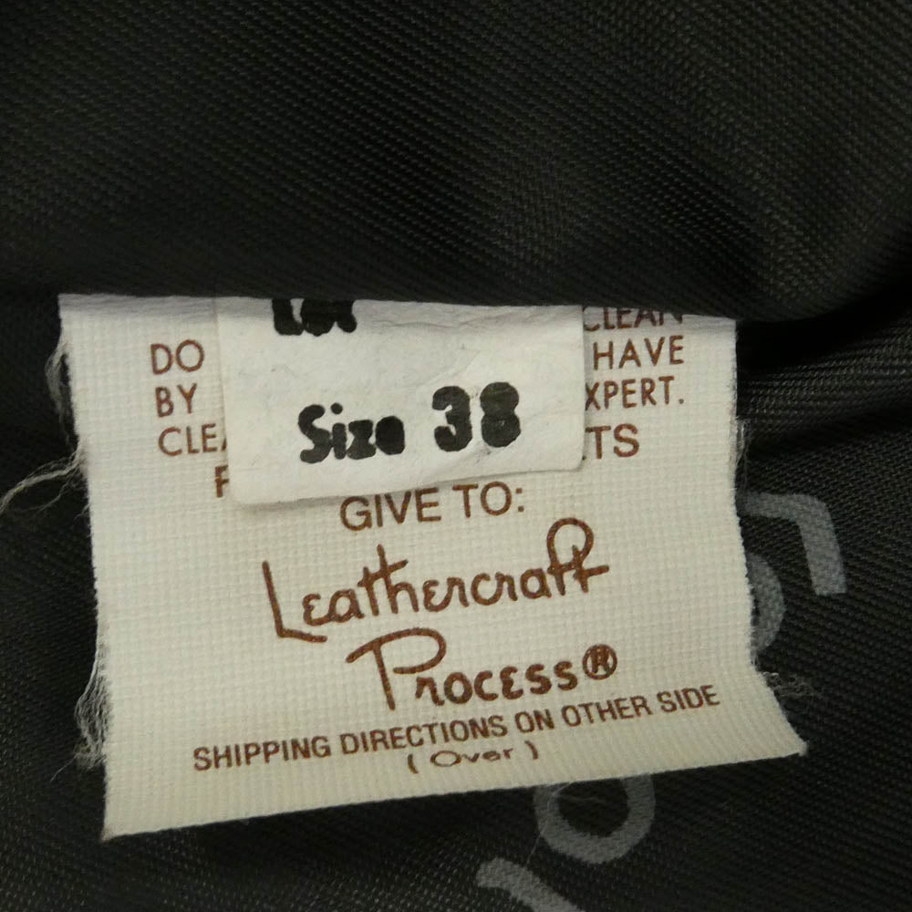 schott ショット ボアライナー付属 レザー シングル ライダース ジャケット ブラック系 38【中古】