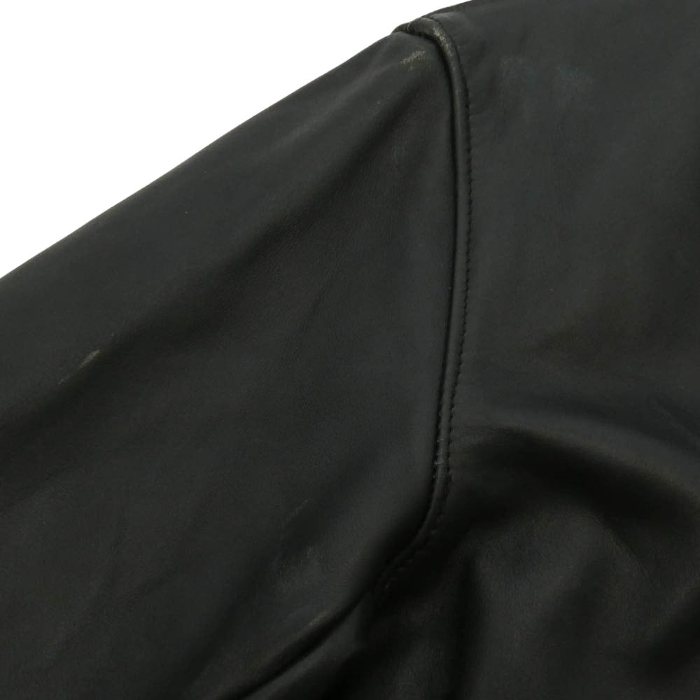 schott ショット ボアライナー付属 レザー シングル ライダース ジャケット ブラック系 38【中古】