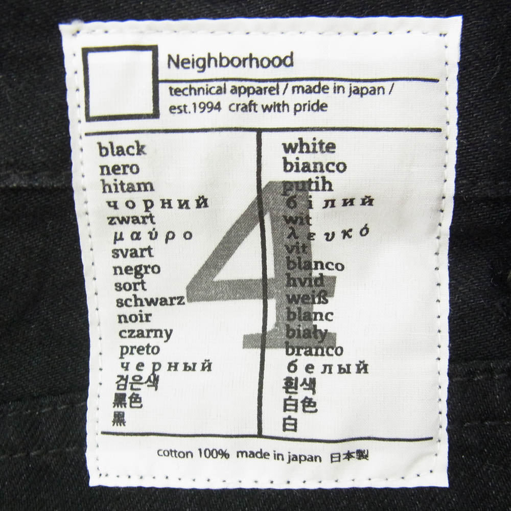 NEIGHBORHOOD ネイバーフッド 25SS 252AQNH-PTM07 WASHED DP BASIC PANTS 12oz ウオッシュド ペイント 5ポケット ベーシック ブラック デニム パンツ ブラック系 M【中古】