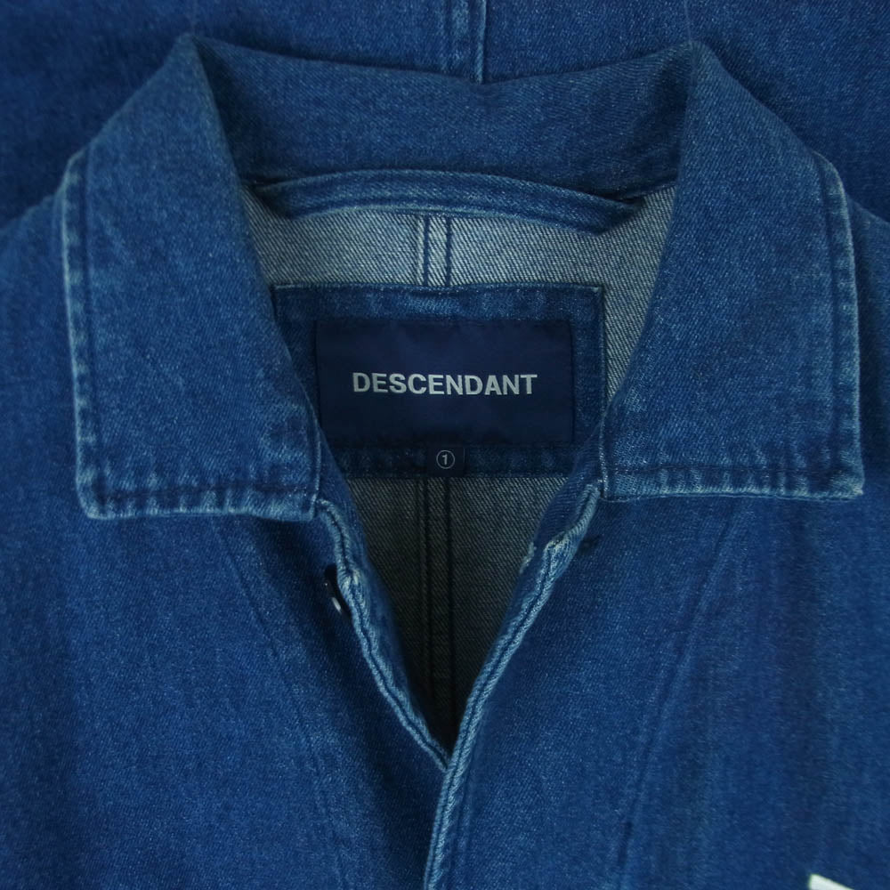DESCENDANT ディセンダント 20SS CRICKET DENIM JACKET デニム モッズ コート ジャケット インディゴブルー系 1【中古】