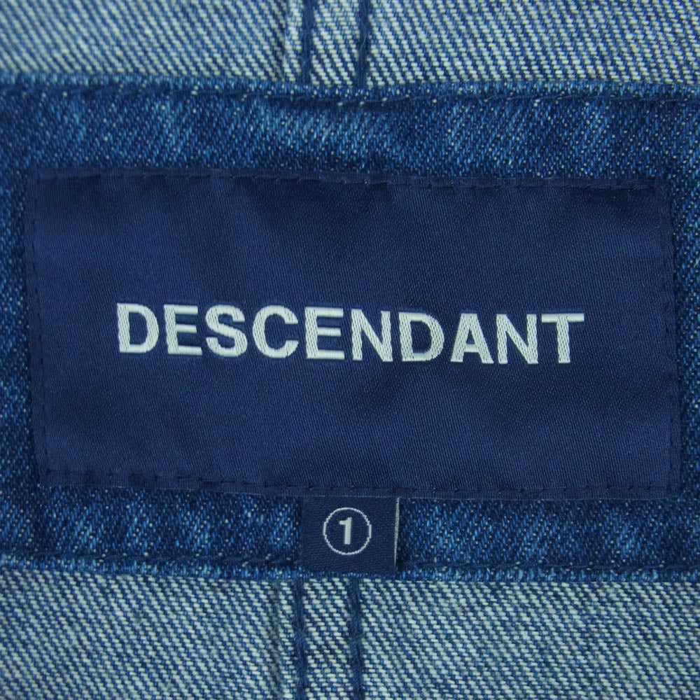 DESCENDANT ディセンダント 20SS CRICKET DENIM JACKET デニム モッズ コート ジャケット インディゴブルー系 1【中古】