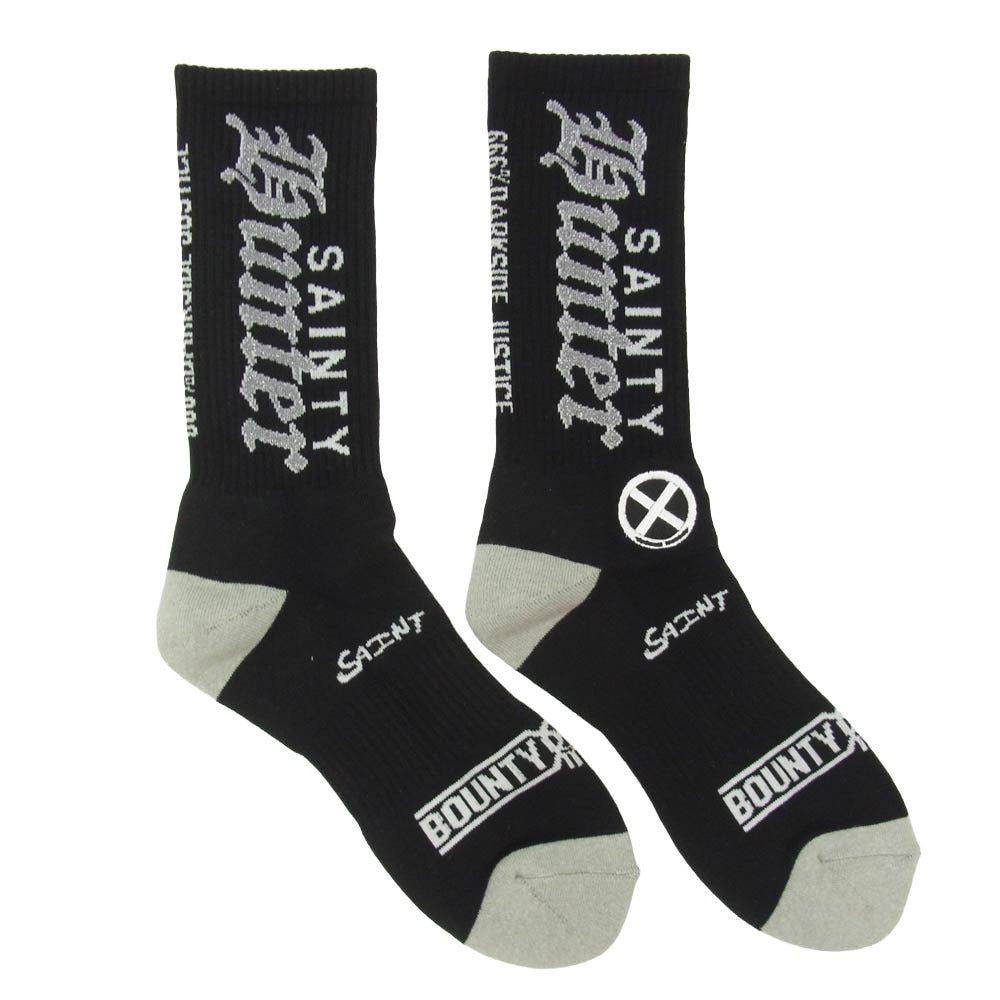 SAINT MICHAEL セントマイケル BOUNTY HUNTER バウンティーハンター 26SS SM-MK8-0000-C39 x BOUNTY HUNTER バウンティーハンター BH_SOCKS SAINTY HUNTER ソックス 靴下 ブラック系 M【新古品】【未使用】【中古】