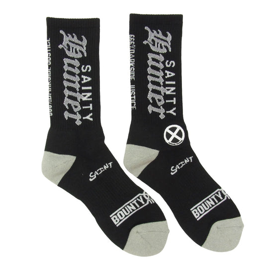 SAINT MICHAEL セントマイケル BOUNTY HUNTER バウンティーハンター 26SS SM-MK8-0000-C39 x BOUNTY HUNTER バウンティーハンター BH_SOCKS SAINTY HUNTER ソックス 靴下 ブラック系 M【新古品】【未使用】【中古】