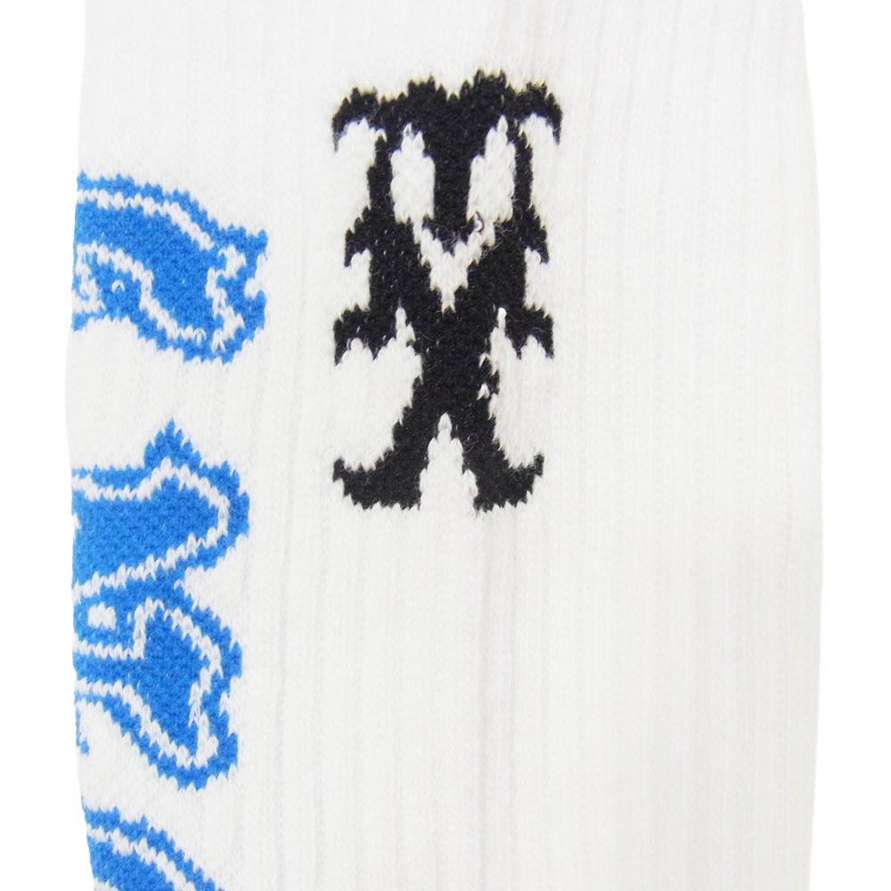 SAINT MICHAEL セントマイケル 26SS SM-MK8-0000-107 SAINT SOCKS RED セントソックス 靴下 ブルー ホワイト系 M【新古品】【未使用】【中古】
