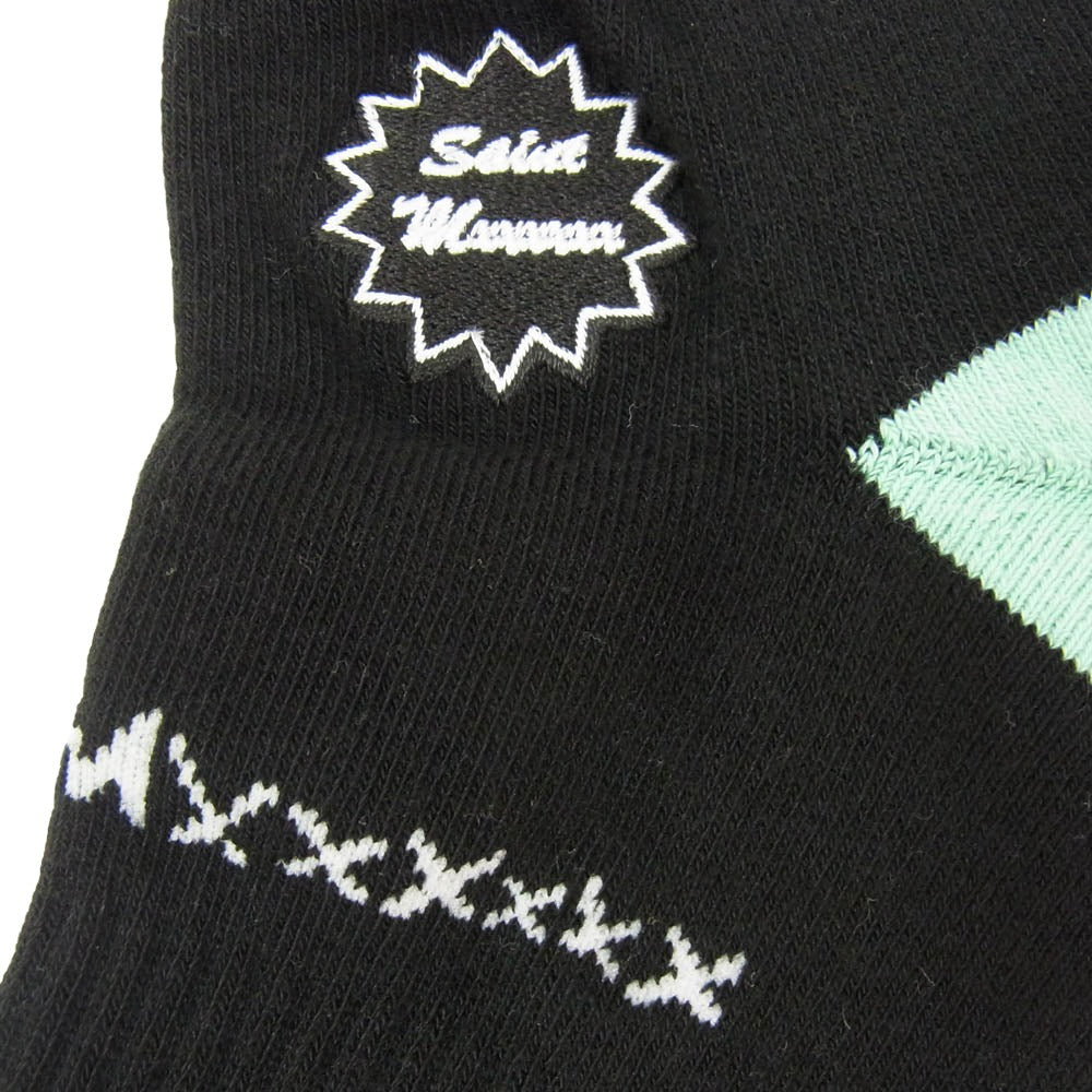 SAINT MICHAEL セントマイケル 26SS SM-MK8-0000-111 SAINT SOCKS ソックス 靴下 ブルー ブラック系 M【新古品】【未使用】【中古】