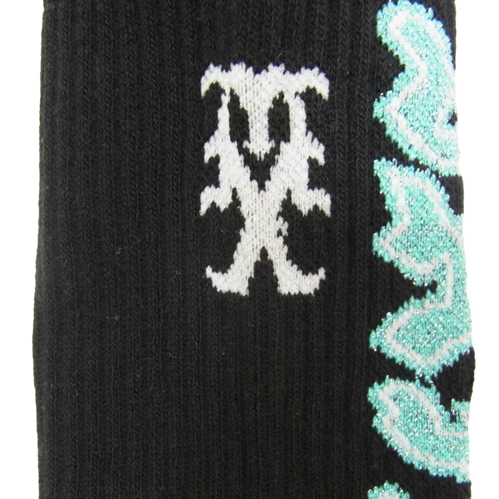 SAINT MICHAEL セントマイケル 26SS SM-MK8-0000-111 SAINT SOCKS ソックス 靴下 ブルー ブラック系 M【新古品】【未使用】【中古】