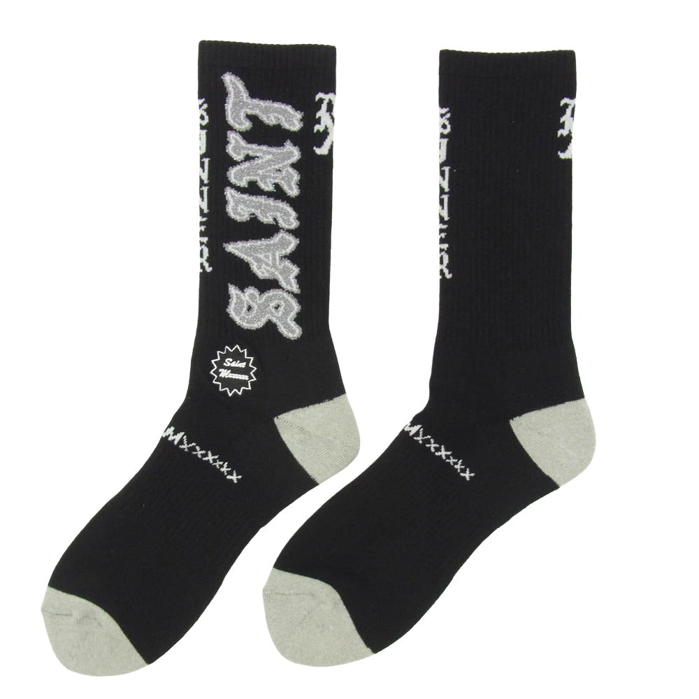 SAINT MICHAEL セントマイケル 26SS SM-MK8-0000-109 SAINT SOCKS ソックス 靴下 グレー ブラック系 M【新古品】【未使用】【中古】